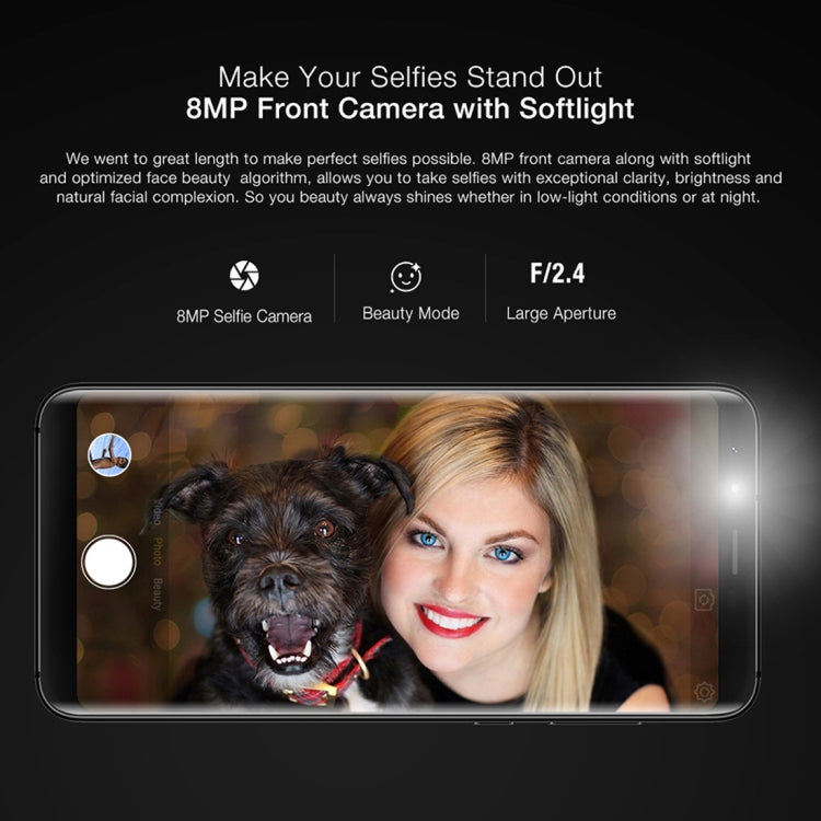 [HK Warehouse] Ulefone MIX 2, 2GB+16GB, Fingerprint Identification, Dual Back Cameras, 5.7 inch Android 7.0 MTK6737 Quad Core 64-bit up to 1.3GHz,Network: 4G,  OTG, Dual SIM