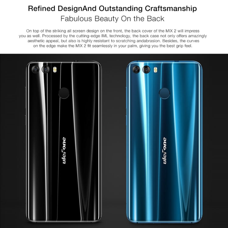 [HK Warehouse] Ulefone MIX 2, 2GB+16GB, Fingerprint Identification, Dual Back Cameras, 5.7 inch Android 7.0 MTK6737 Quad Core 64-bit up to 1.3GHz,Network: 4G,  OTG, Dual SIM