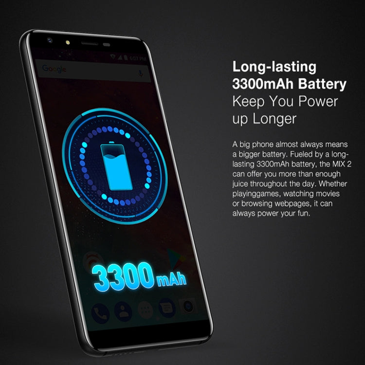 [HK Warehouse] Ulefone MIX 2, 2GB+16GB, Fingerprint Identification, Dual Back Cameras, 5.7 inch Android 7.0 MTK6737 Quad Core 64-bit up to 1.3GHz,Network: 4G,  OTG, Dual SIM