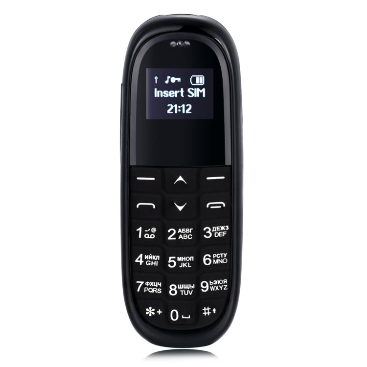 AIEK KK1 Mini Mobile Phone, Russian Keyboard, Hands Free Bluetooth Dialer Headphone, MTK6261DA, Anti-Lost, Single SIM, Network: 2G