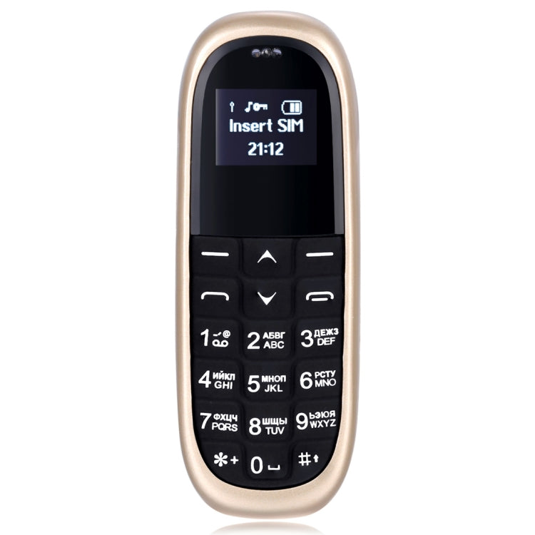 AIEK KK1 Mini Mobile Phone, Russian Keyboard, Hands Free Bluetooth Dialer Headphone, MTK6261DA, Anti-Lost, Single SIM, Network: 2G