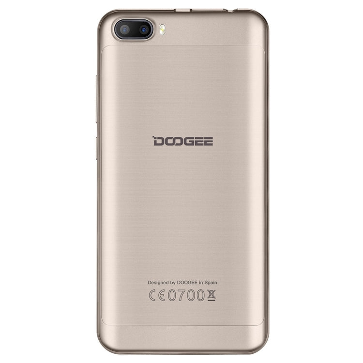DOOGEE Shoot 2, 2GB+16GB, Dual Rear Cameras, DTouch Fingerprint, 5.0 inch Android 7.0 MTK6580A Quad Core 1.3GHz-1.5GHz, Network: 3G (US Version), Dual SIM(Gold)