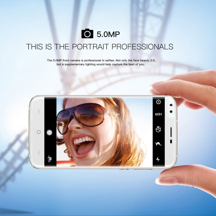 DOOGEE X30,  2GB+16GB, Dual Back Cameras + Dual Front Cameras, 5.5 inch 2.5D Android 7.0 MTK6580 Quad Core up to 1.3GHz, Network: 3G,  WiFi,  OTA, GPS, Dual SIM(Gold)