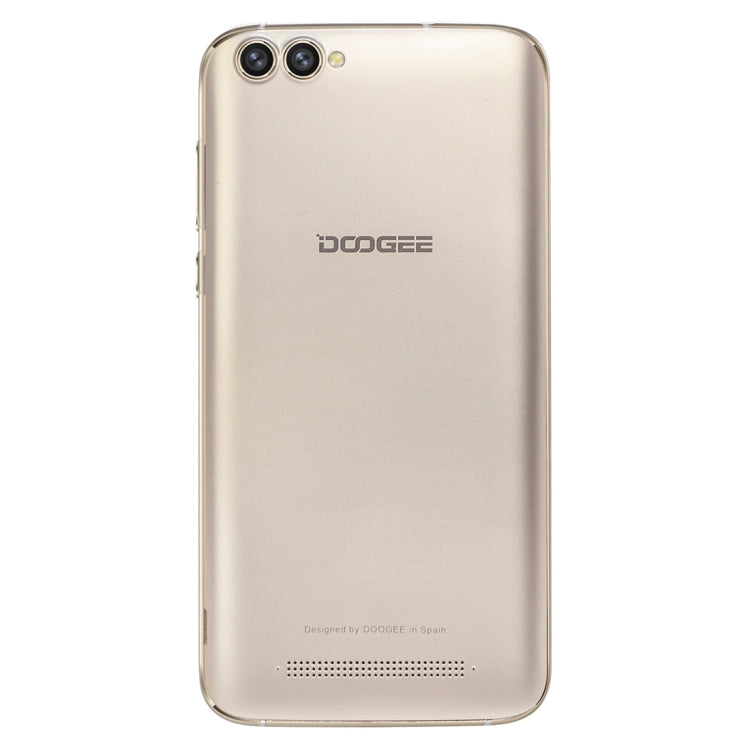 DOOGEE X30,  2GB+16GB, Dual Back Cameras + Dual Front Cameras, 5.5 inch 2.5D Android 7.0 MTK6580 Quad Core up to 1.3GHz, Network: 3G,  WiFi,  OTA, GPS, Dual SIM(Gold)