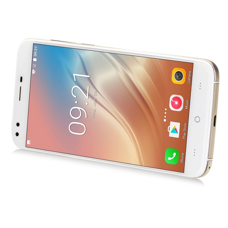 DOOGEE X30,  2GB+16GB, Dual Back Cameras + Dual Front Cameras, 5.5 inch 2.5D Android 7.0 MTK6580 Quad Core up to 1.3GHz, Network: 3G,  WiFi,  OTA, GPS, Dual SIM(Gold)