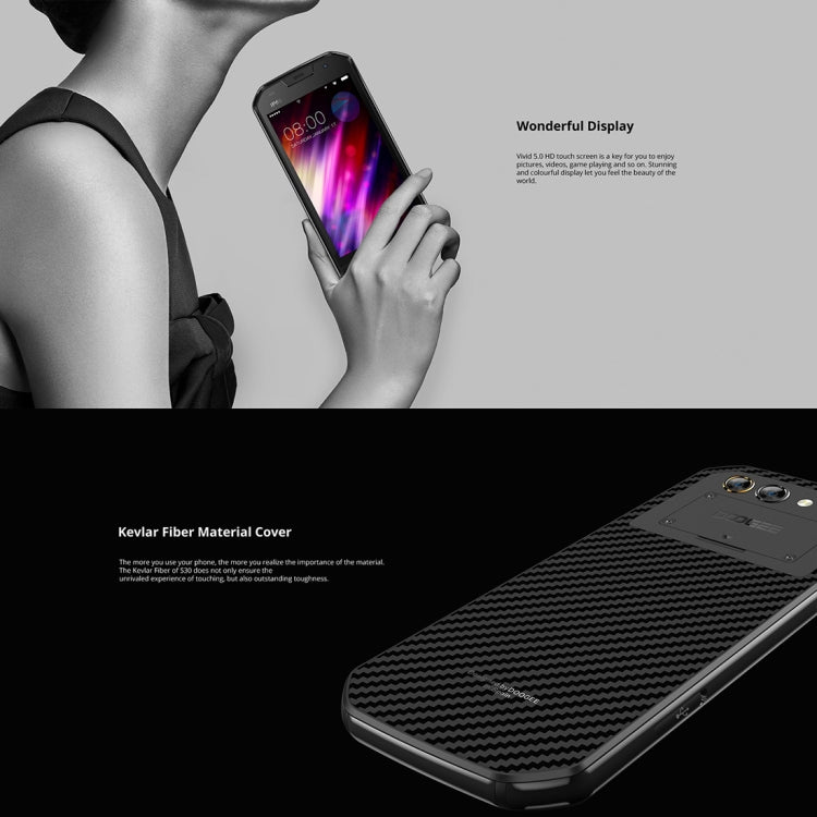 [HK Warehouse] DOOGEE S30 Triple Proofing Phone, 2GB+16GB, IP68 Waterproof Dustproof Shockproof, Fingerprint Identification, 5.0 inch Android 7.0 MTK6737V Quad Core up to 1.3GHz, Network: 4G, Dual SIM