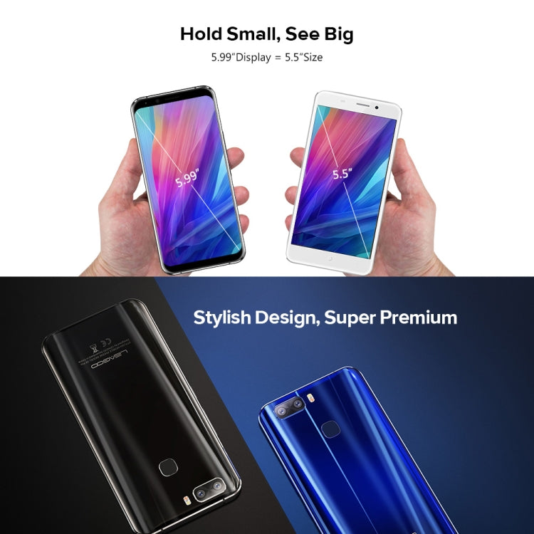 [HK Warehouse] LEAGOO S8 Pro, 6GB+64GB, Dual Back Cameras, Fingerprint Identification, 5.99 inch Dual Curved Edge LEAGOO OS 4.0 (Android 7.0) MTK Helio P25 Octa Core up to 2.6GHz, Network: 4G, Dual SIM, OTG