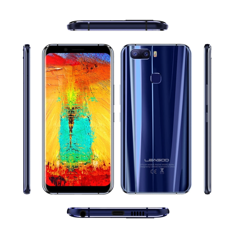 [HK Warehouse] LEAGOO S8 Pro, 6GB+64GB, Dual Back Cameras, Fingerprint Identification, 5.99 inch Dual Curved Edge LEAGOO OS 4.0 (Android 7.0) MTK Helio P25 Octa Core up to 2.6GHz, Network: 4G, Dual SIM, OTG