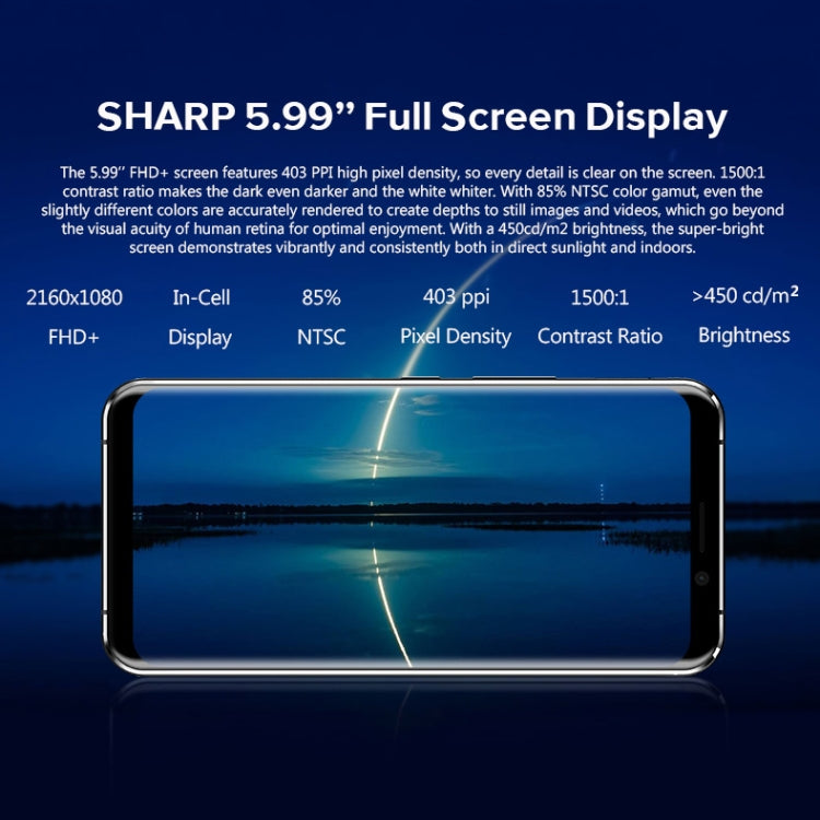 [HK Warehouse] LEAGOO S8 Pro, 6GB+64GB, Dual Back Cameras, Fingerprint Identification, 5.99 inch Dual Curved Edge LEAGOO OS 4.0 (Android 7.0) MTK Helio P25 Octa Core up to 2.6GHz, Network: 4G, Dual SIM, OTG