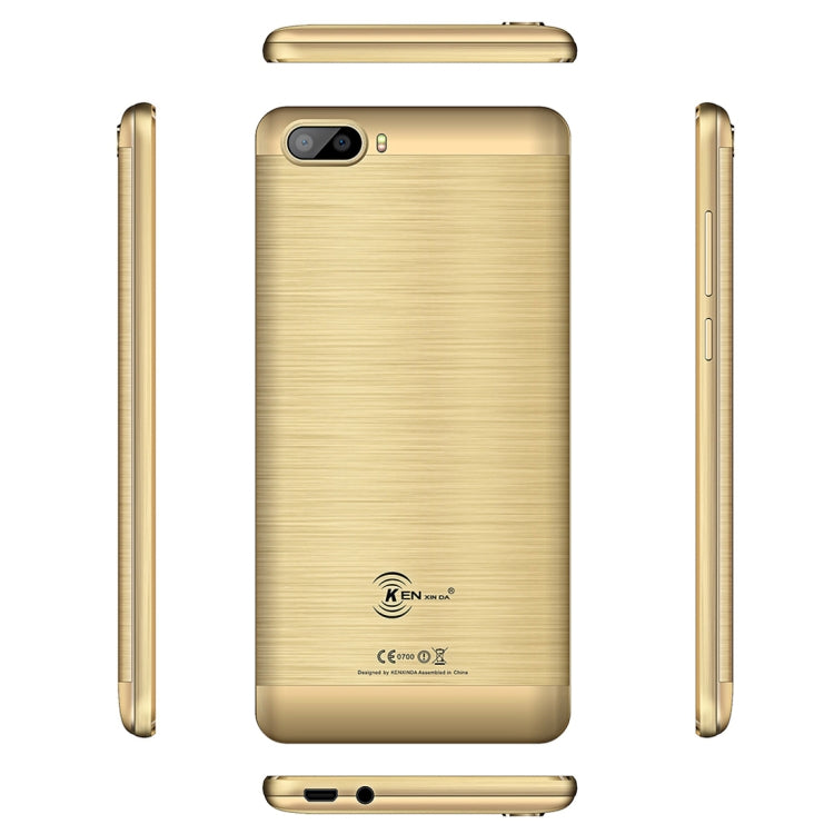 [HK Warehouse] KEN XIN DA S9, 2GB+16GB, Dual Back Cameras, Fingerprint Identification, 5000mAh Battery, 5.5 inch Android 7.0 MTK6737 Quad Core up to 1.3GHz, Network: 4G, Dual SIM