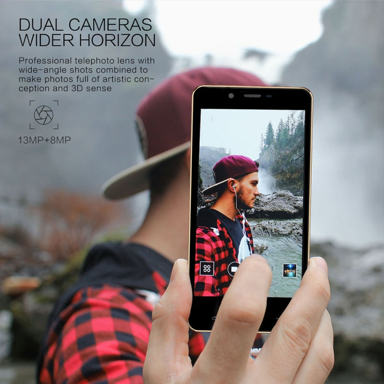[HK Warehouse] KEN XIN DA S9, 2GB+16GB, Dual Back Cameras, Fingerprint Identification, 5000mAh Battery, 5.5 inch Android 7.0 MTK6737 Quad Core up to 1.3GHz, Network: 4G, Dual SIM