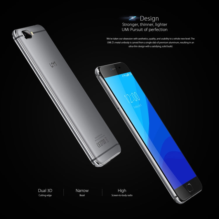 [HK Warehouse] UMI Z, 4GB+32GB, Fingerprint Identification,  5.5 inch Sharp Screen Android 6.0 MTK Helio X27 Deca Core up to 2.6GHz, Network: 4G, Dual SIM, OTG