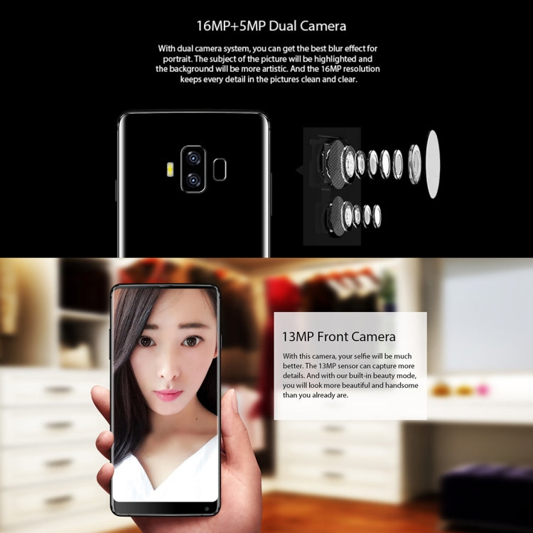 [HK Warehouse] VKworld S8, 4GB+64GB, Dual Back Cameras, Face & Fingerprint Identification, 5500mAh Battery, 5.99 inch Full Screen Android 7.0 MTK6750T Octa Core up to 1.5GHz, Network: 4G, Dual SIM