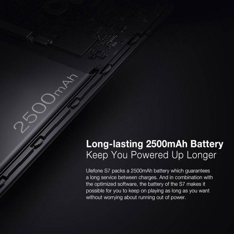 [HK Warehouse] Ulefone S7, 1GB+8GB, Dual Back Cameras, 5.0 inch Android 7.0 MTK6580A Quad Core 32-bit up to 1.3GHz, Network: 3G, Dual SIM