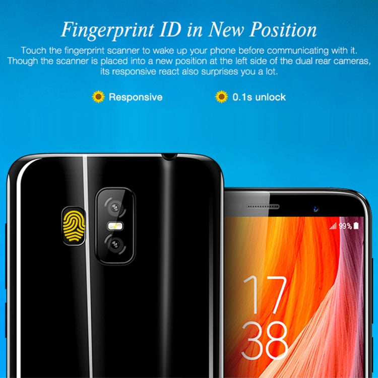 [HK Warehouse] HOMTOM S7, 3GB+32GB, Dual Back Cameras, Fingerprint Identification, 5.5 inch Android 7.0 MTK6737 Quad Core up to 1.3GHz, Network: 4G, Dual SIM, OTA(Blue)