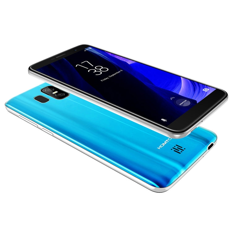 [HK Warehouse] HOMTOM S7, 3GB+32GB, Dual Back Cameras, Fingerprint Identification, 5.5 inch Android 7.0 MTK6737 Quad Core up to 1.3GHz, Network: 4G, Dual SIM, OTA(Blue)