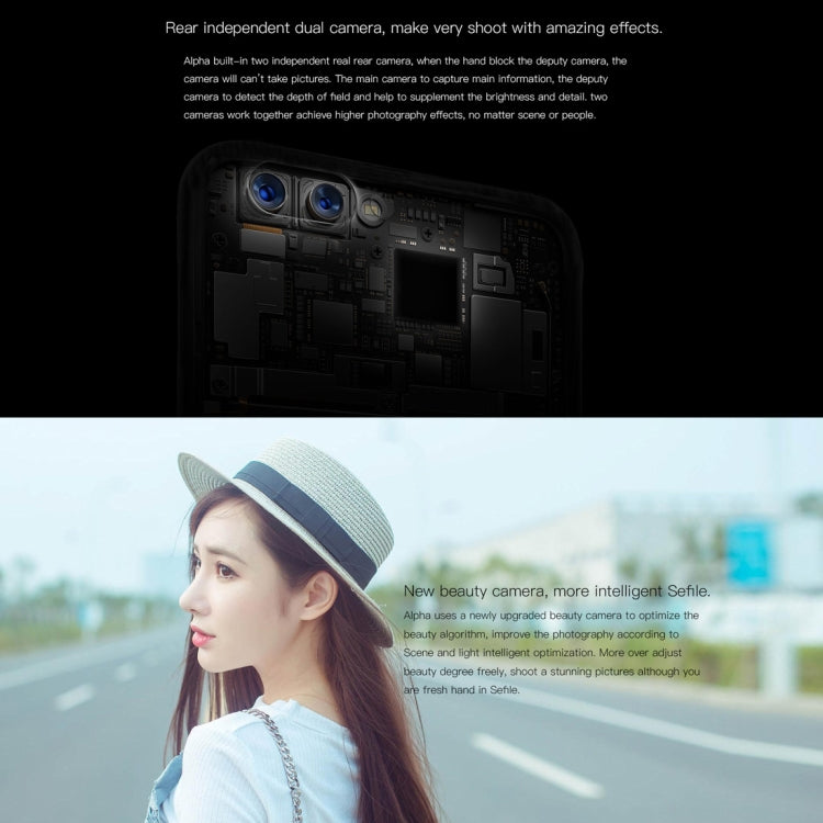 AllCall Alpha, 1GB+8GB, Dual Back Cameras,  5.0 inch Android 7.0 MTK6580A Quad Core up to 1.3GHz, Network: 3G, OTG, Dual SIM