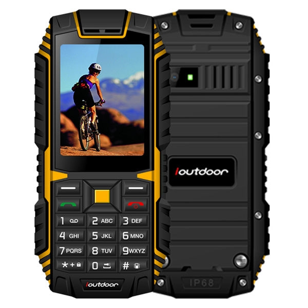 ioutdoor T1 Triple Proofing Phone, English Keyboard, IP68 Waterproof Shockproof Dustproof,  2.4 inch, MTK6261A Chipset, 21 Keys, LED Flashlight, FM, TF, Dual SIM