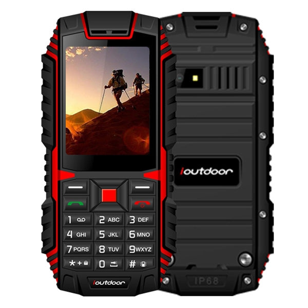 ioutdoor T1 Triple Proofing Phone, English Keyboard, IP68 Waterproof Shockproof Dustproof,  2.4 inch, MTK6261A Chipset, 21 Keys, LED Flashlight, FM, TF, Dual SIM