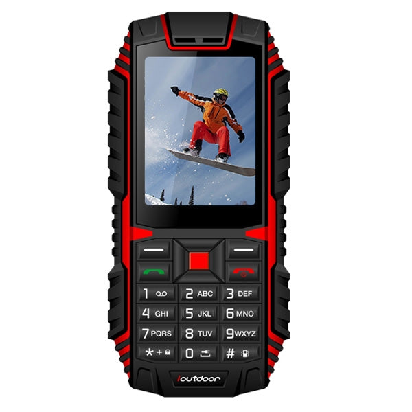 ioutdoor T1 Triple Proofing Phone, English Keyboard, IP68 Waterproof Shockproof Dustproof,  2.4 inch, MTK6261A Chipset, 21 Keys, LED Flashlight, FM, TF, Dual SIM