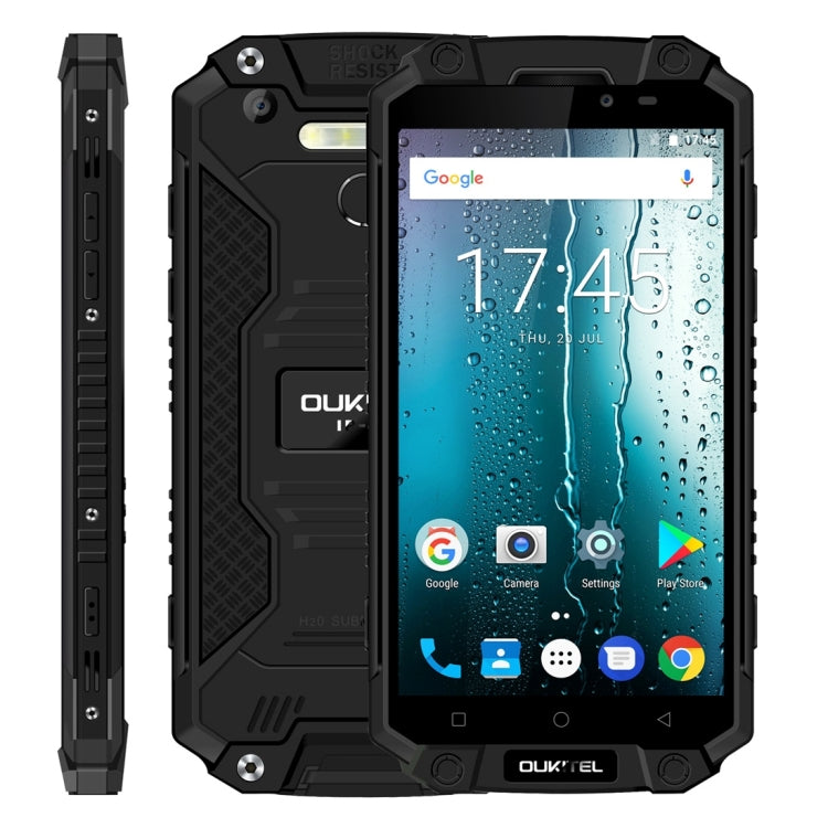 [HK Warehouse] OUKITEL K10000 MAX Triple Proofing Phone, 3GB+32GB, IP68 Waterproof Dustproof Shockproof, 10000mAh Battery, Fingerprint Identification, 5.5 inch Android 7.0 MTK6753 Octa Core up to 1.3GHz, Dual SIM