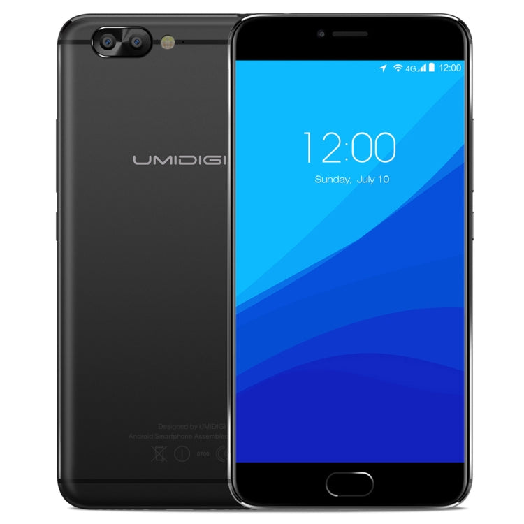[HK Warehouse] UMIDIGI Z Pro, 4GB+32GB, Dual Back Cameras, Fingerprint Identification,  5.5 inch Sharp Screen Android 6.0 MTK Helio X27 Deca Core up to 2.6GHz, Network: 4G, Dual SIM, OTG(Black)