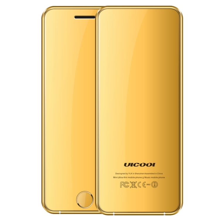 ULCOOL V66 Card Mobile Phone, 2.0 inch, SC6531CA, Support Bluetooth, FM, LBS Position, Anti-lost, GSM, Dual SIM(Gold)