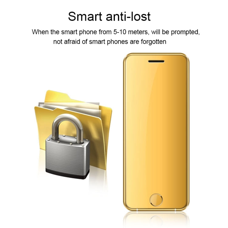 ULCOOL V66 Card Mobile Phone, 2.0 inch, SC6531CA, Support Bluetooth, FM, LBS Position, Anti-lost, GSM, Dual SIM(Gold)