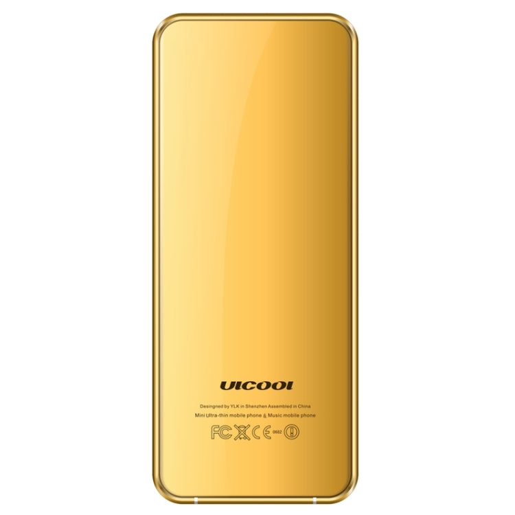 ULCOOL V66 Card Mobile Phone, 2.0 inch, SC6531CA, Support Bluetooth, FM, LBS Position, Anti-lost, GSM, Dual SIM(Gold)