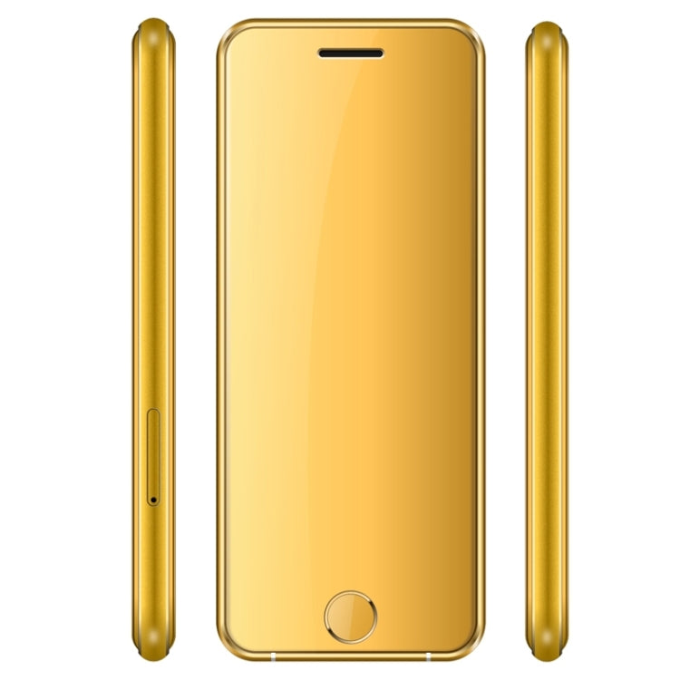 ULCOOL V66 Card Mobile Phone, 2.0 inch, SC6531CA, Support Bluetooth, FM, LBS Position, Anti-lost, GSM, Dual SIM(Gold)