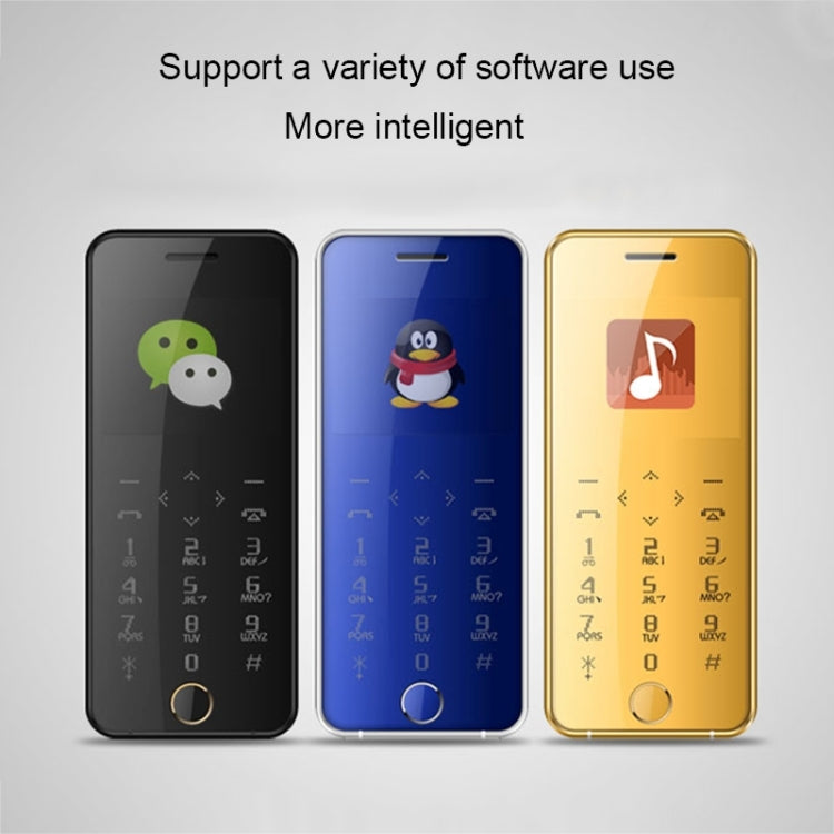 ULCOOL V66 Card Mobile Phone, 2.0 inch, SC6531CA, Support Bluetooth, FM, LBS Position, Anti-lost, GSM, Dual SIM(Gold)
