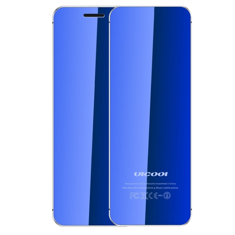 ULCOOL V36 Card Mobile Phone, 1.54 inch, MTK6261D, Support Touch Keys, Bluetooth, FM, Anti-lost, GSM, Dual SIM(Blue)