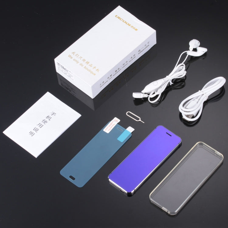 ULCOOL V36 Card Mobile Phone, 1.54 inch, MTK6261D, Support Touch Keys, Bluetooth, FM, Anti-lost, GSM, Dual SIM(Blue)