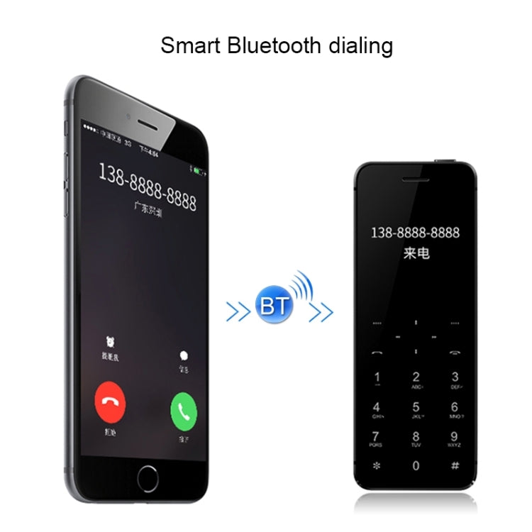 ULCOOL V36 Card Mobile Phone, 1.54 inch, MTK6261D, Support Touch Keys, Bluetooth, FM, Anti-lost, GSM, Dual SIM(Blue)