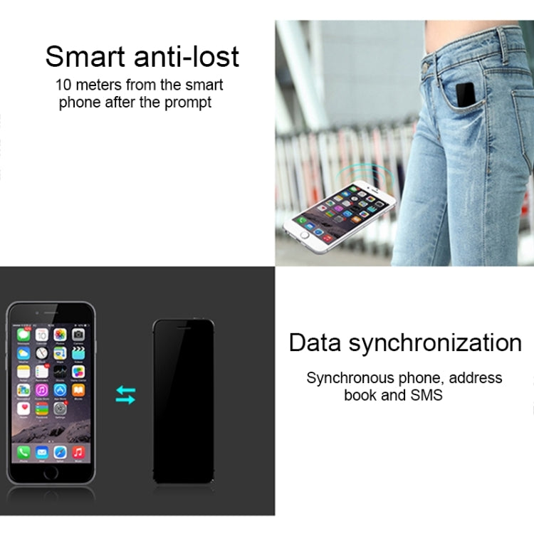 ULCOOL V36 Card Mobile Phone, 1.54 inch, MTK6261D, Support Touch Keys, Bluetooth, FM, Anti-lost, GSM, Dual SIM(Blue)