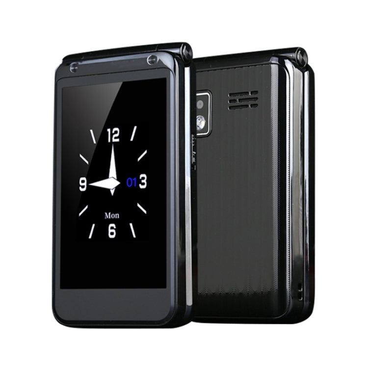 M9 Dual-screen Flip Elder Phone, 2.8 inch + 1.77 inch, 32MB+32MB, Support FM, SOS, GSM, Family Number, Big Keys, Dual SIM