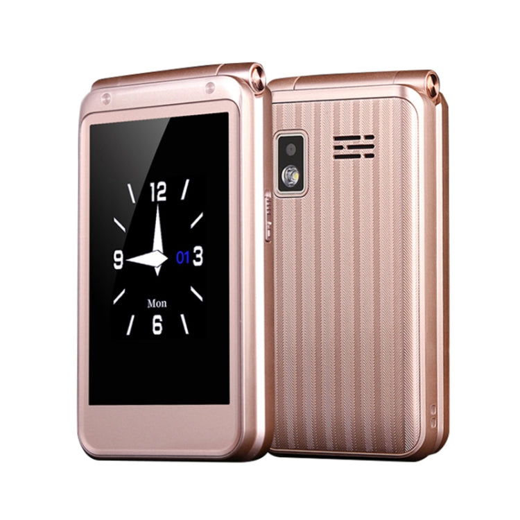 M9 Dual-screen Flip Elder Phone, 2.8 inch + 1.77 inch, 32MB+32MB, Support FM, SOS, GSM, Family Number, Big Keys, Dual SIM