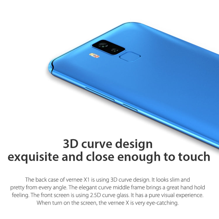 [HK Warehouse] Vernee X1, 6GB+64GB, Dual Back Cameras + Dual Front Cameras, 6200mAh Battery, Face & Fingerprint Identification, 6.0 inch Android 7.1 MTK6763 Octa Core up to 2.0GHz, Network: 4G, OTG