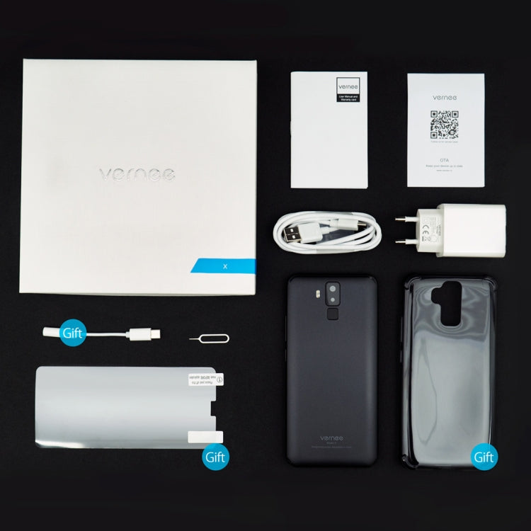 [HK Warehouse] Vernee X1, 6GB+64GB, Dual Back Cameras + Dual Front Cameras, 6200mAh Battery, Face & Fingerprint Identification, 6.0 inch Android 7.1 MTK6763 Octa Core up to 2.0GHz, Network: 4G, OTG
