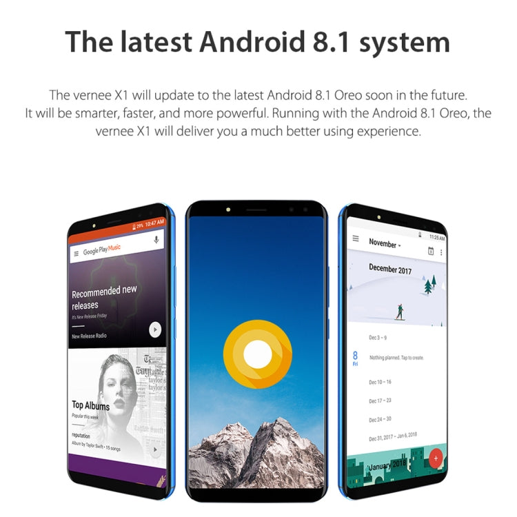 [HK Warehouse] Vernee X1, 6GB+64GB, Dual Back Cameras + Dual Front Cameras, 6200mAh Battery, Face & Fingerprint Identification, 6.0 inch Android 7.1 MTK6763 Octa Core up to 2.0GHz, Network: 4G, OTG