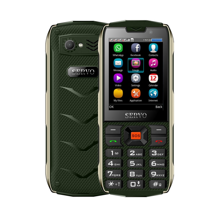 SERVO H8 Mobile Phone, English Key, 3000mAh Battery, 2.8 inch, Spredtrum SC6531CA, 21 Keys, Support Bluetooth, FM, Magic Sound, Flashlight, GSM, Quad SIM