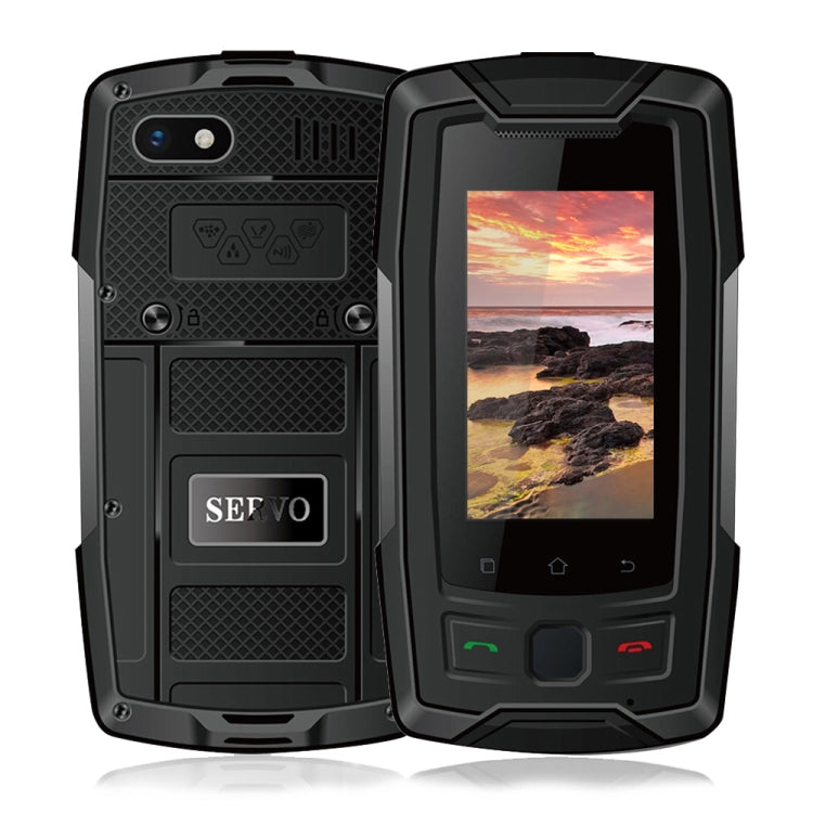 SERVO X7 Plus Rugged Phone, 2GB+16GB, IP68 Waterproof Dustproof Shockproof, Front Fingerprint Identification, 2.45 inch Android 6.0 MTK6737 Quad Core 1.3GHz, NFC, OTG, Network: 4G, Support Google Play