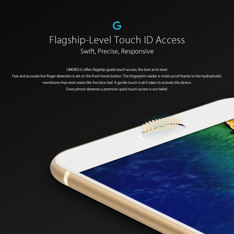 [HK Warehouse] UMIDIGI G, 2GB+16GB, Fingerprint Identification,  5.0 inch Sharp Screen Android 7.0 MTK6737 Quad Core up to 1.3GHz, Network: 4G, Dual SIM, OTG