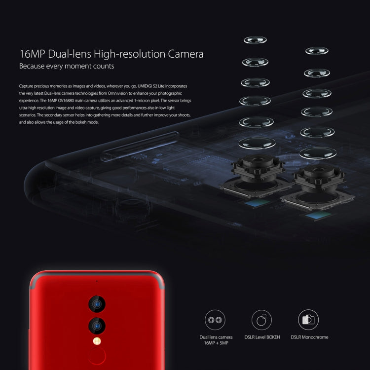 [HK Warehouse] UMIDIGI S2 Lite, 4GB+32GB, Dual Back Cameras, Face & Fingerprint Identification, 5100mAh Battery, 6.0 inch Screen Android 7.0 MTK6750T Octa Core 64-bit up to 1.5GHz, Network: 4G