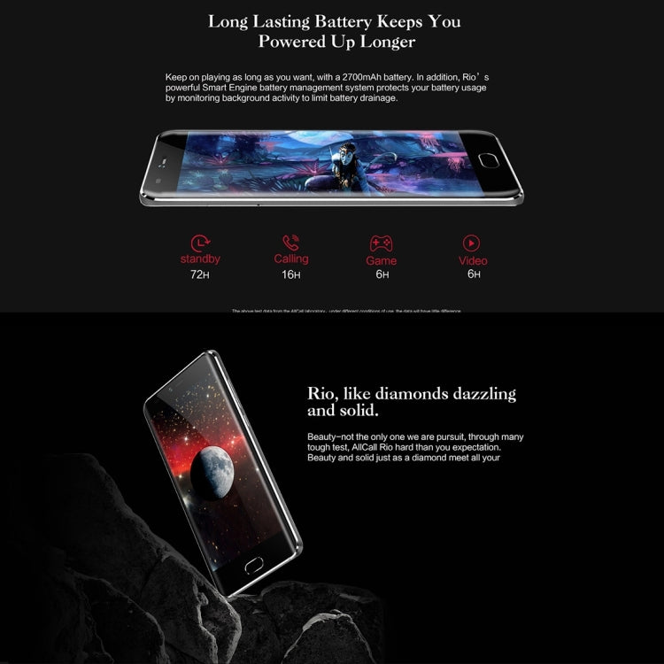 AllCall Rio, 1GB+16GB, Dual Back Cameras,  Dual Curved Edge, 5.0 inch 3D Curved Android 7.0 MTK6580A Quad Core up to 1.3GHz, Network: 3G, OTG, Dual SIM