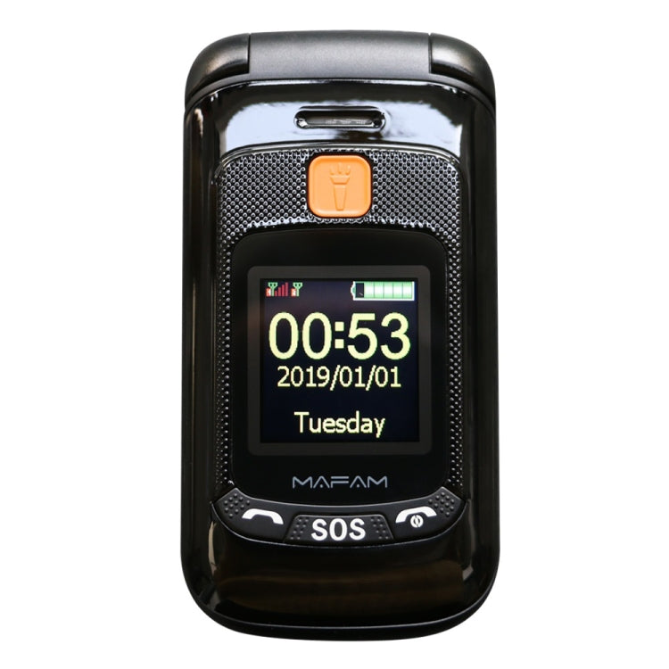 Mafam F899 Flip Phone, 2.4 inch, 32MB+32MB, Support FM, SOS, GSM, Family Number, Big Keys, Dual SIM