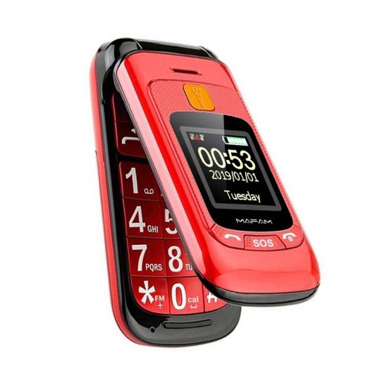 Mafam F899 Flip Phone, 2.4 inch, 32MB+32MB, Support FM, SOS, GSM, Family Number, Big Keys, Dual SIM