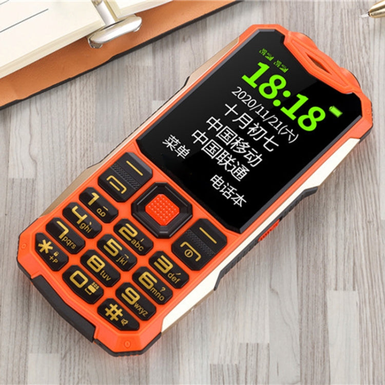 K1 Triple Proofing Elder Phone, Waterproof Shockproof Dustproof, 4800mAh Battery, 2.4 inch, 21 Keys, Bluetooth, LED Flashlight, FM, SOS, Dual SIM, Network: 2G