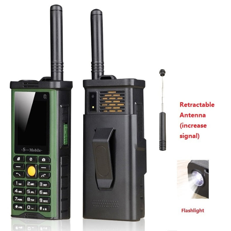 S-G8800 Triple Proofing Elder Phone, Waterproof Shockproof Dustproof, 2400mAh Battery, 2.2 inch, 21 Keys, LED Flashlight, FM, Quad SIM, with Antenna