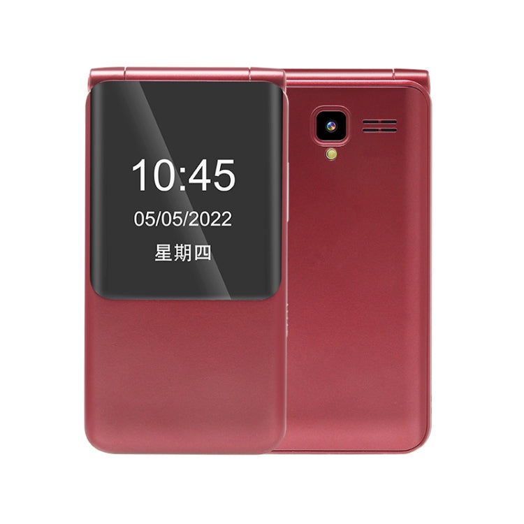 V16D 4G Dual-screen Flip Phone, 2GB + 16GB, 2.8 inch + 1.77 inch, Android 7.0 SC9832A, Support GPS, WiFi, BT, Network: 4G, Big Keys, SOS, Dual SIM